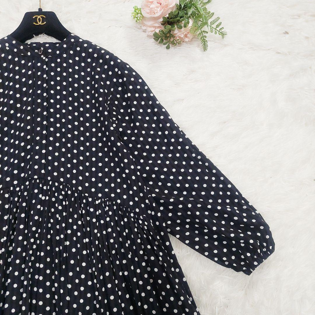 BEARDSLEY ビアズリー 洗える ドット ギャザー ワンピース 0