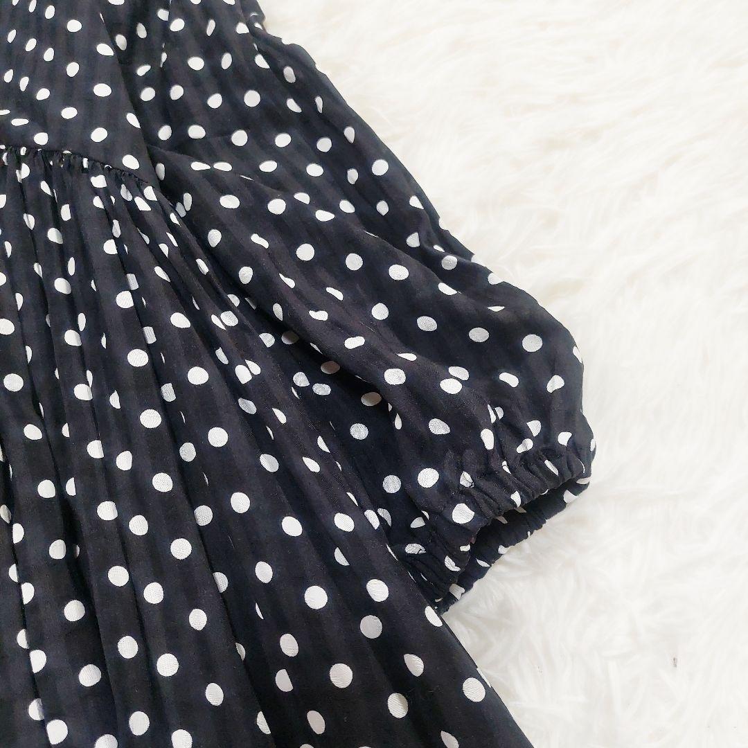 BEARDSLEY ビアズリー 洗える ドット ギャザー ワンピース 0