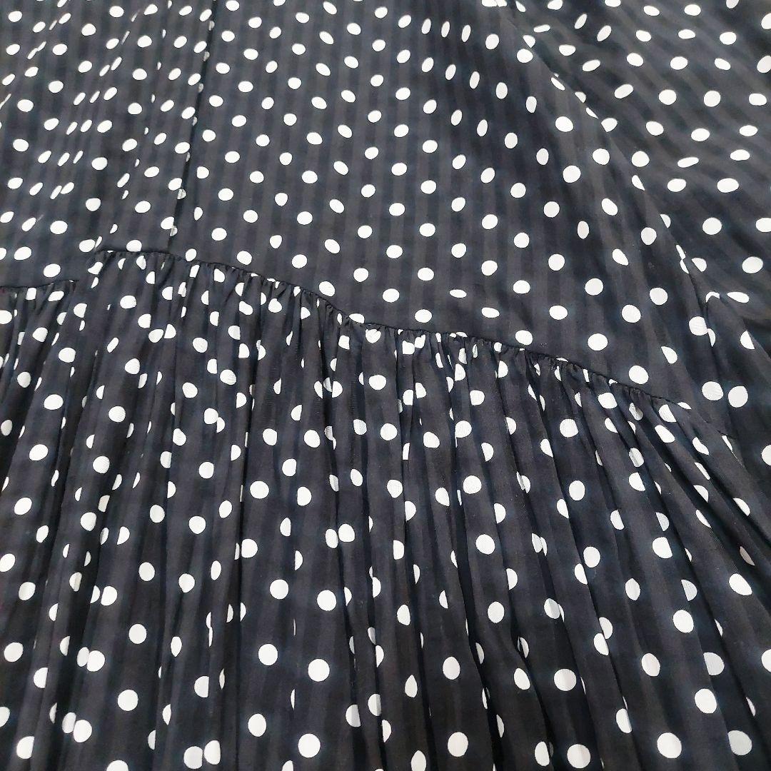 BEARDSLEY ビアズリー 洗える ドット ギャザー ワンピース 0