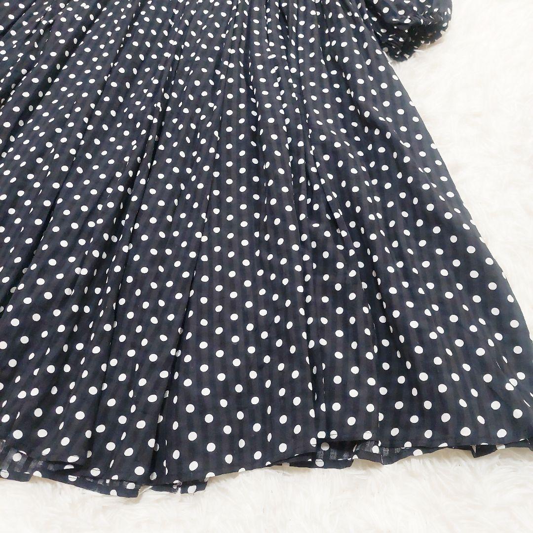 BEARDSLEY ビアズリー 洗える ドット ギャザー ワンピース 0