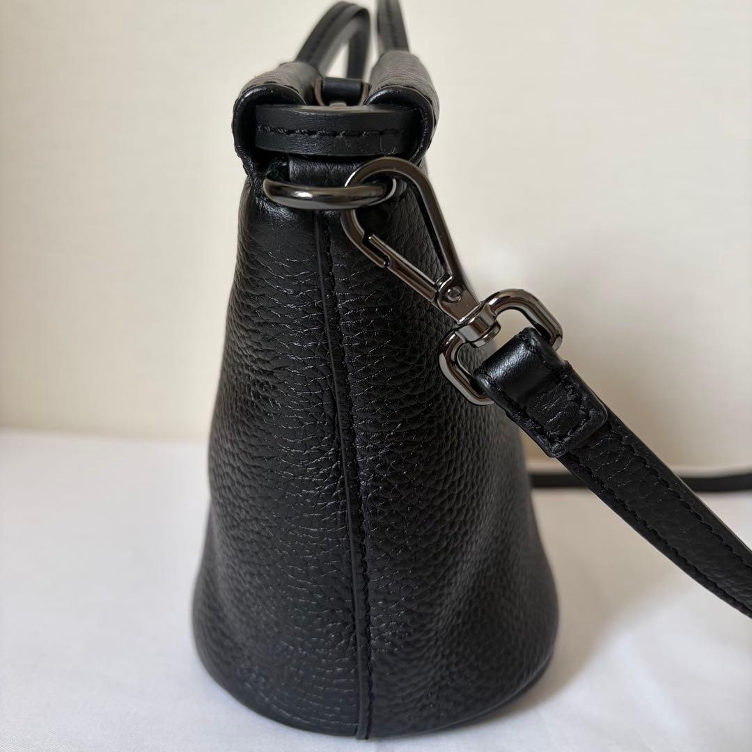 【未使用級】ECCO ドクターズバッグS ショルダー 2way レザー　ブラック