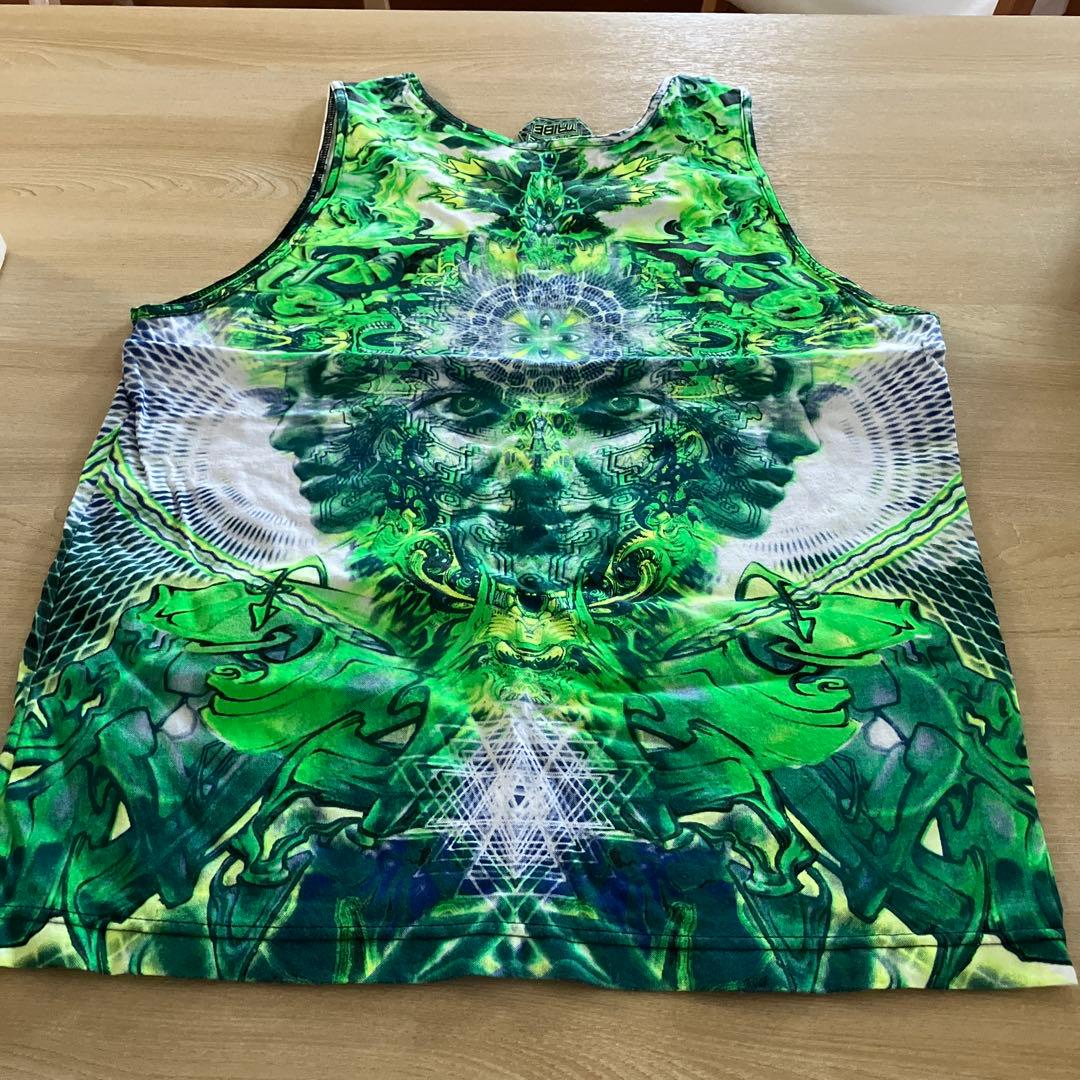 SPACE TRIBE タンクトップ Mサイズ グリーン