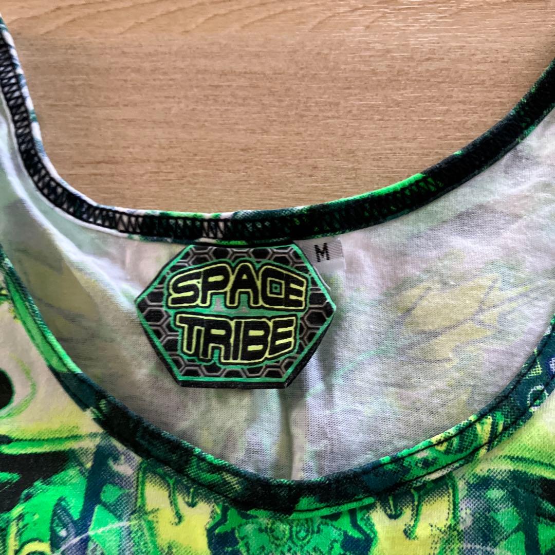 SPACE TRIBE タンクトップ Mサイズ グリーン