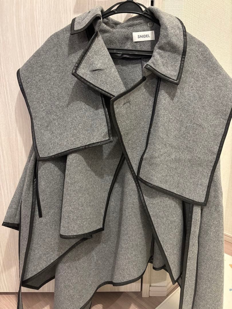 snidel グレー ポンチョコート