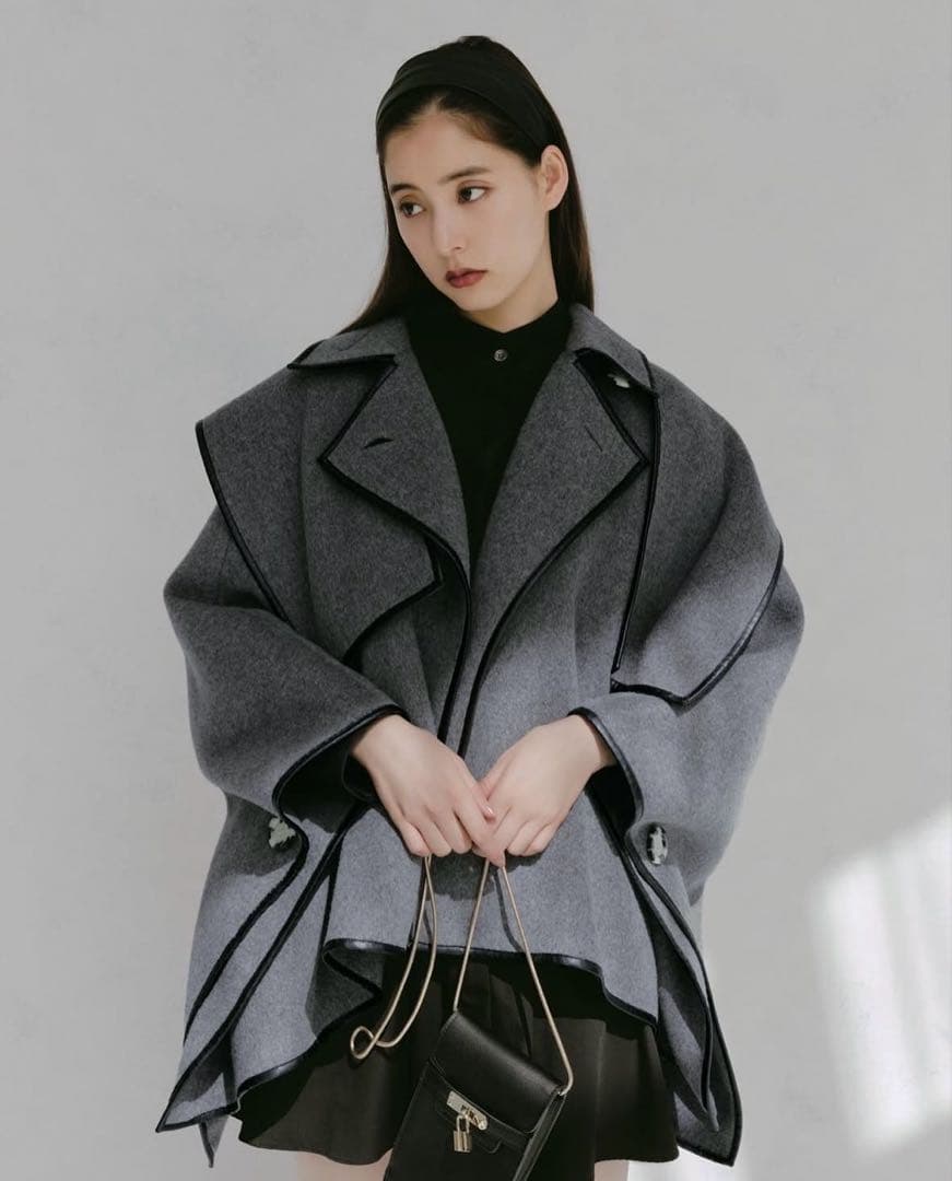 snidel グレー ポンチョコート