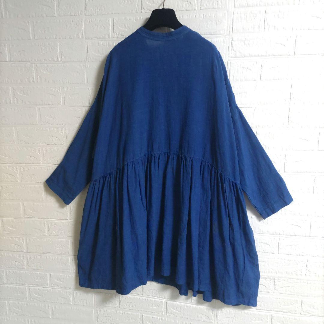 専用✨ネストローブ　アップサイクルリノ インジゴ ダイ　 チュニック 2way