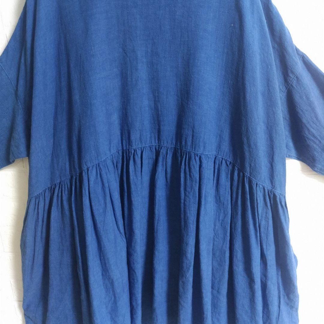 専用✨ネストローブ　アップサイクルリノ インジゴ ダイ　 チュニック 2way