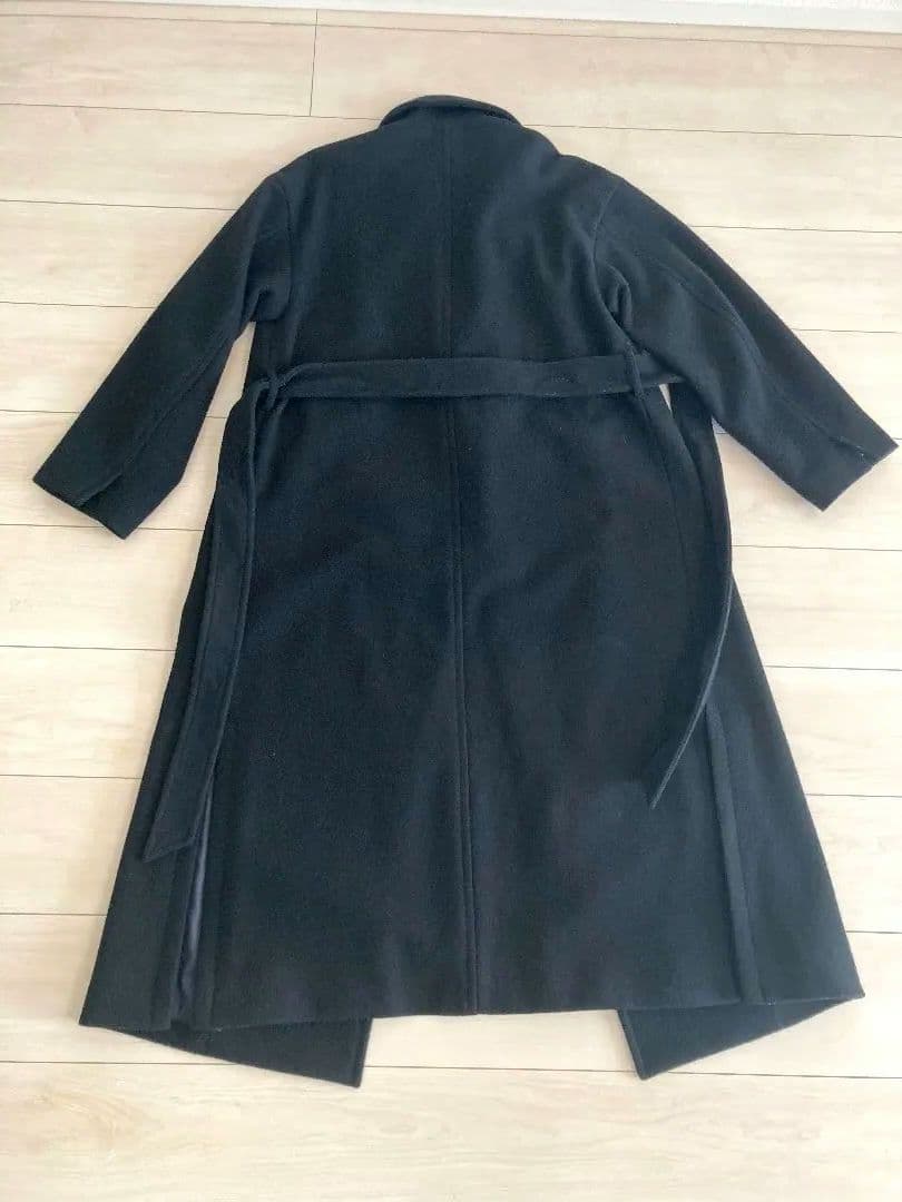 スローブイエナ ブラックロングコート 38