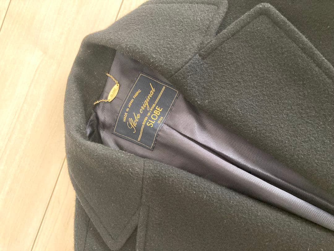 スローブイエナ ブラックロングコート 38