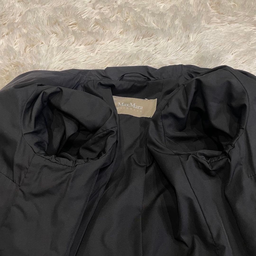 良品 マックスマーラ レインウェア トレンチコート ベルト付 ブラック