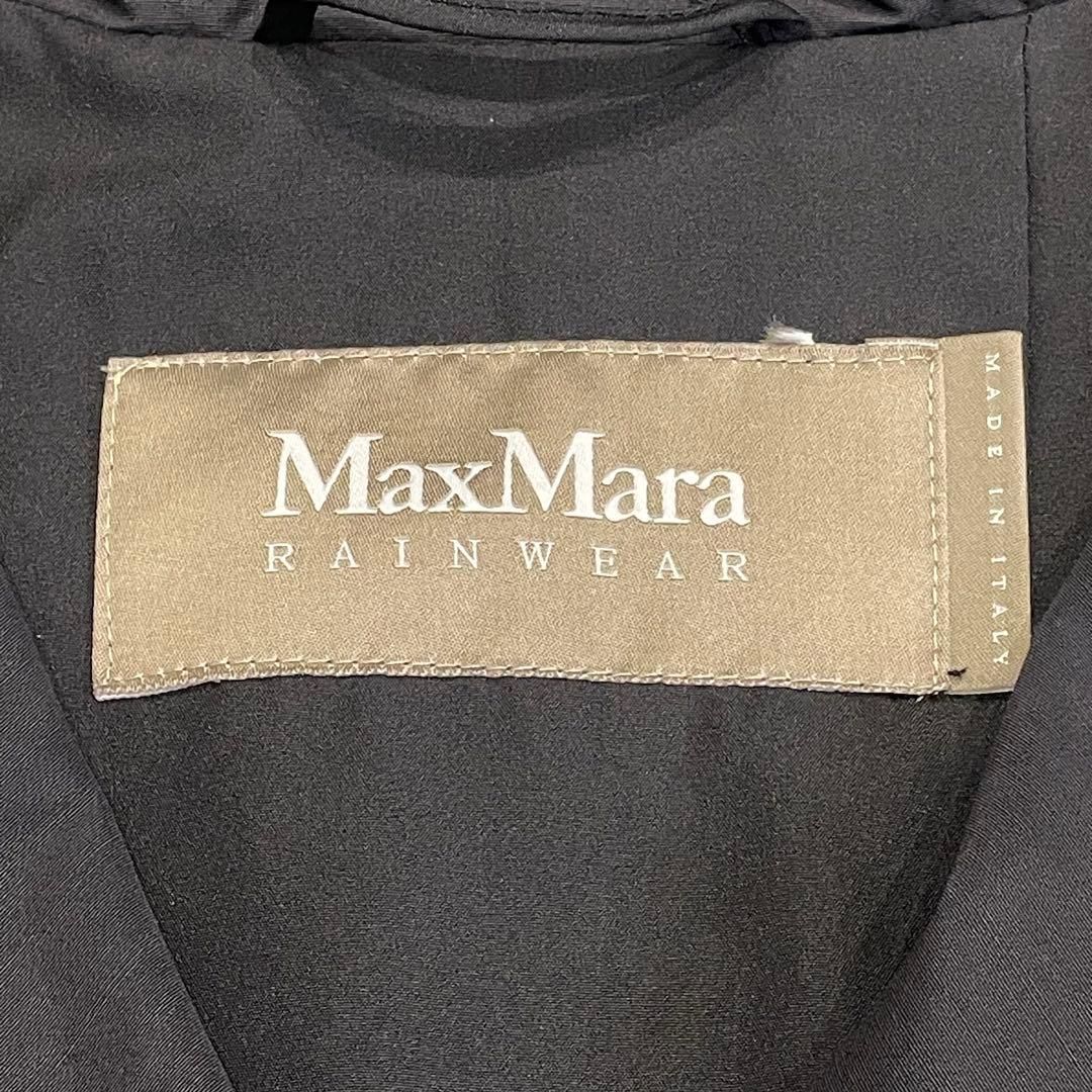 良品 マックスマーラ レインウェア トレンチコート ベルト付 ブラック