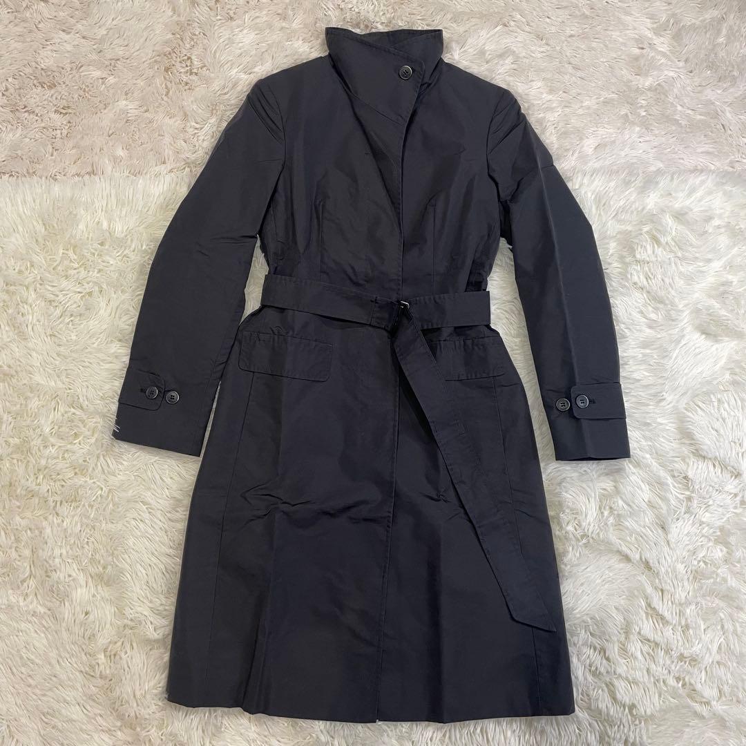 良品 マックスマーラ レインウェア トレンチコート ベルト付 ブラック