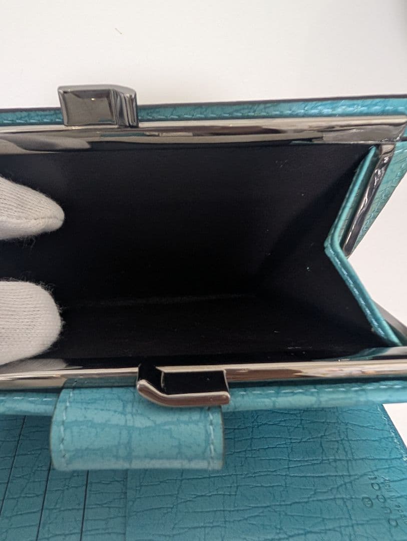 【未使用品】グッチ GUCCI GGパターン 二つ折り財布 水色