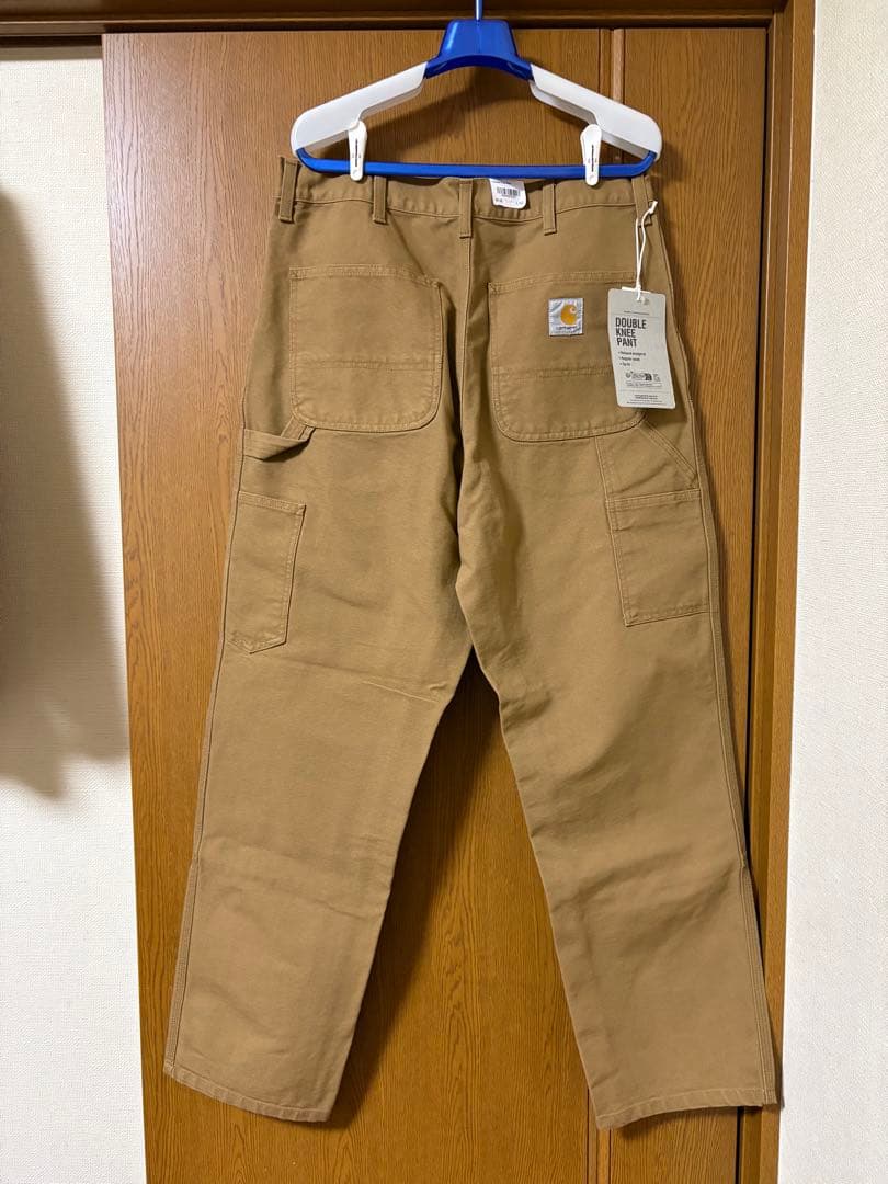 carhartt ベージュ ワークパンツ ダブルニー　ハミルトン　W32 L32