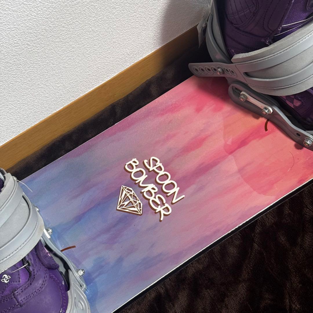 【初心者向け】スノーボード4点セット139cm BOAブーツ レディース/キッズ