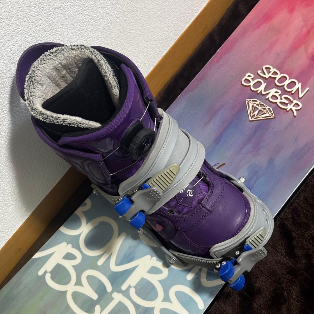 【初心者向け】スノーボード4点セット139cm BOAブーツ レディース/キッズ