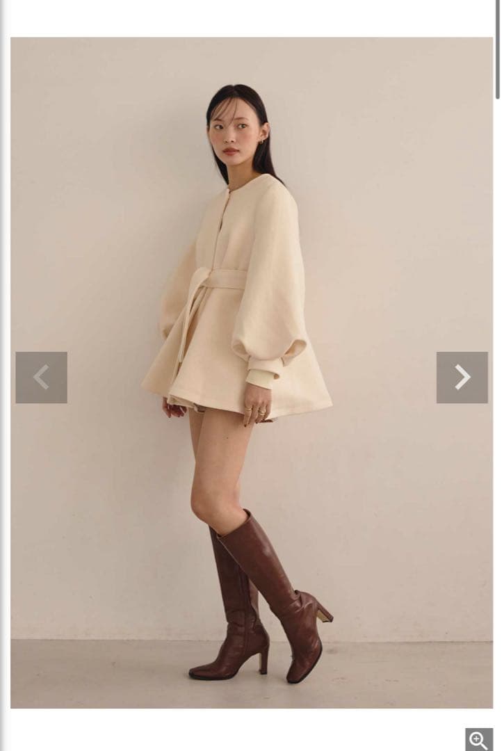 【水】acym バルーンスリーブフレアコート