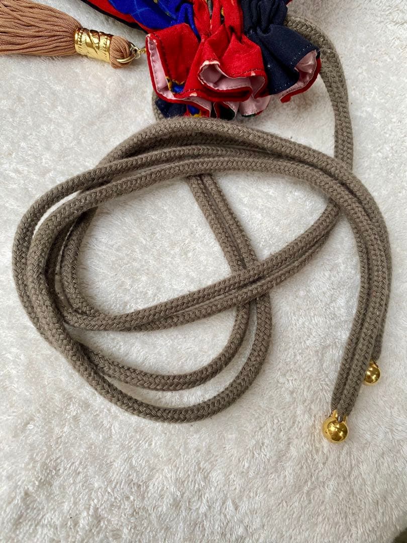 CHANELヴィンテージリメイク巾着袋 タッセル付き