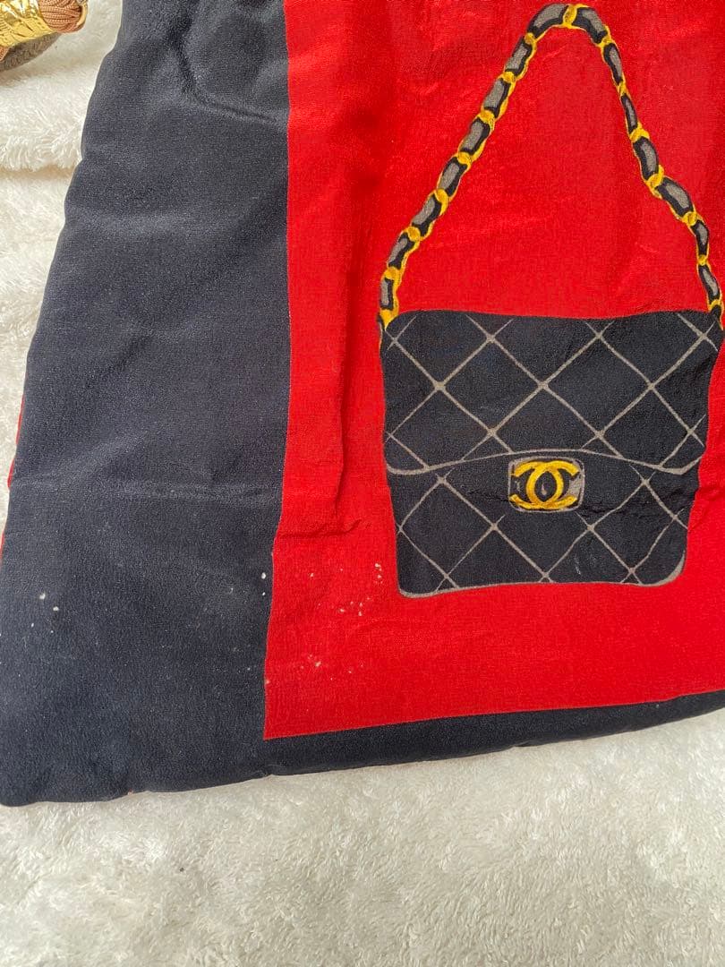 CHANELヴィンテージリメイク巾着袋 タッセル付き