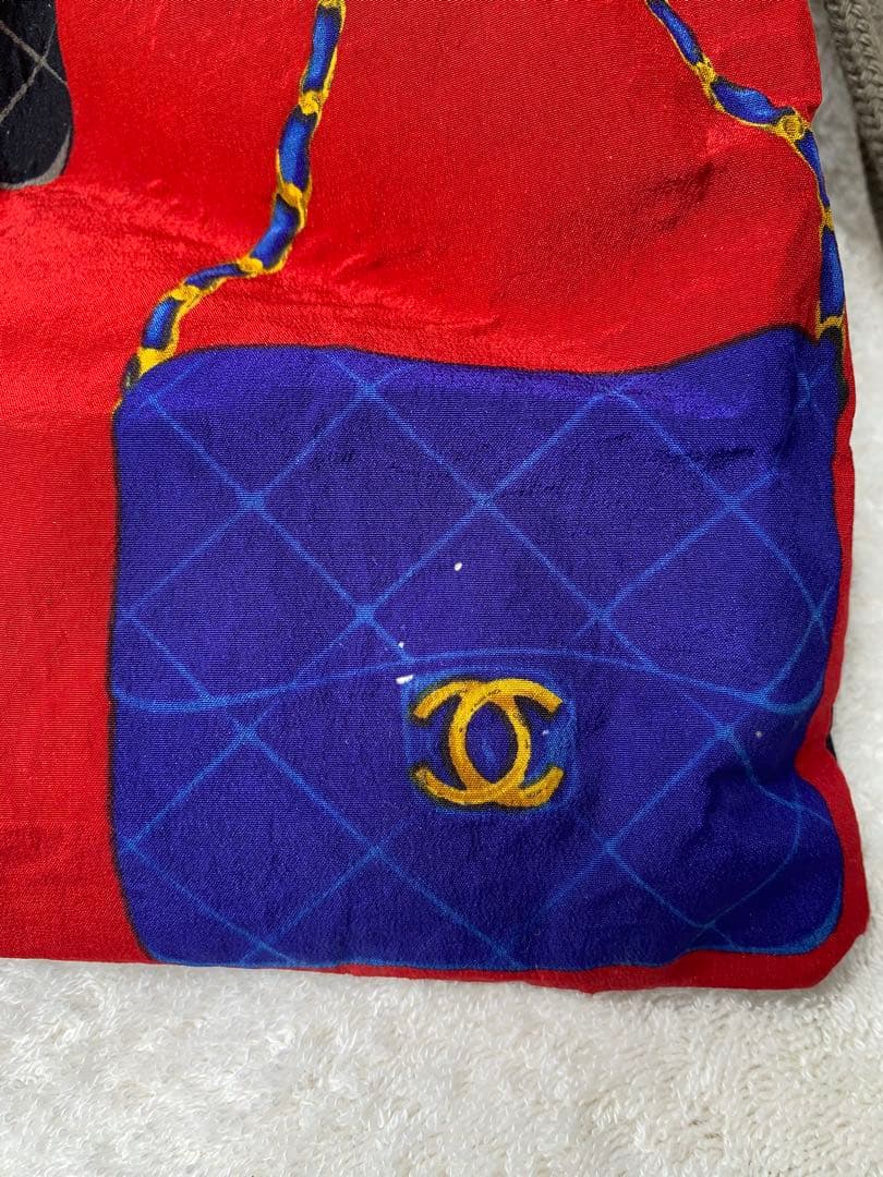 CHANELヴィンテージリメイク巾着袋 タッセル付き