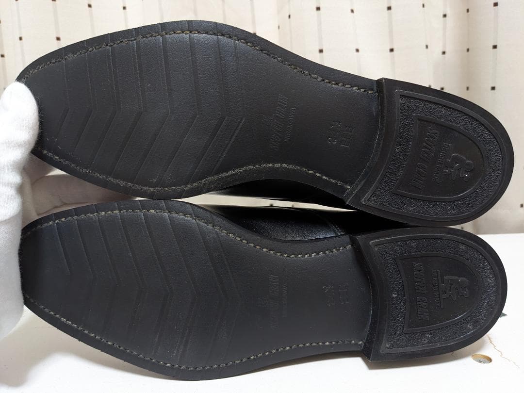 未使用品 スコッチグレイン F-0345 Uチップ レザー シューズ 24.5