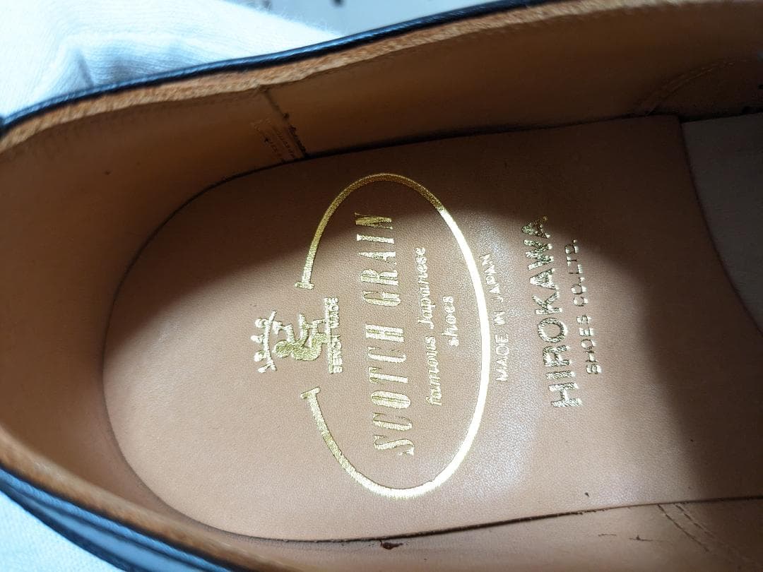 未使用品 スコッチグレイン F-0345 Uチップ レザー シューズ 24.5