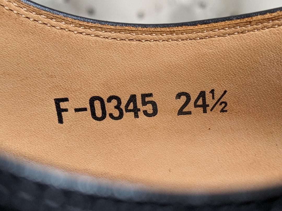 未使用品 スコッチグレイン F-0345 Uチップ レザー シューズ 24.5
