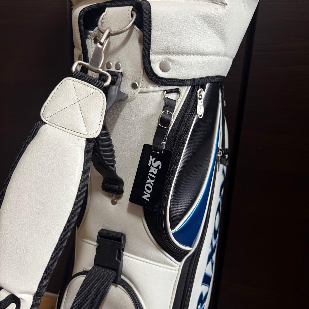 Srixon キャディバッグ ゴルフバッグ ホワイト・ブラック・ブルー