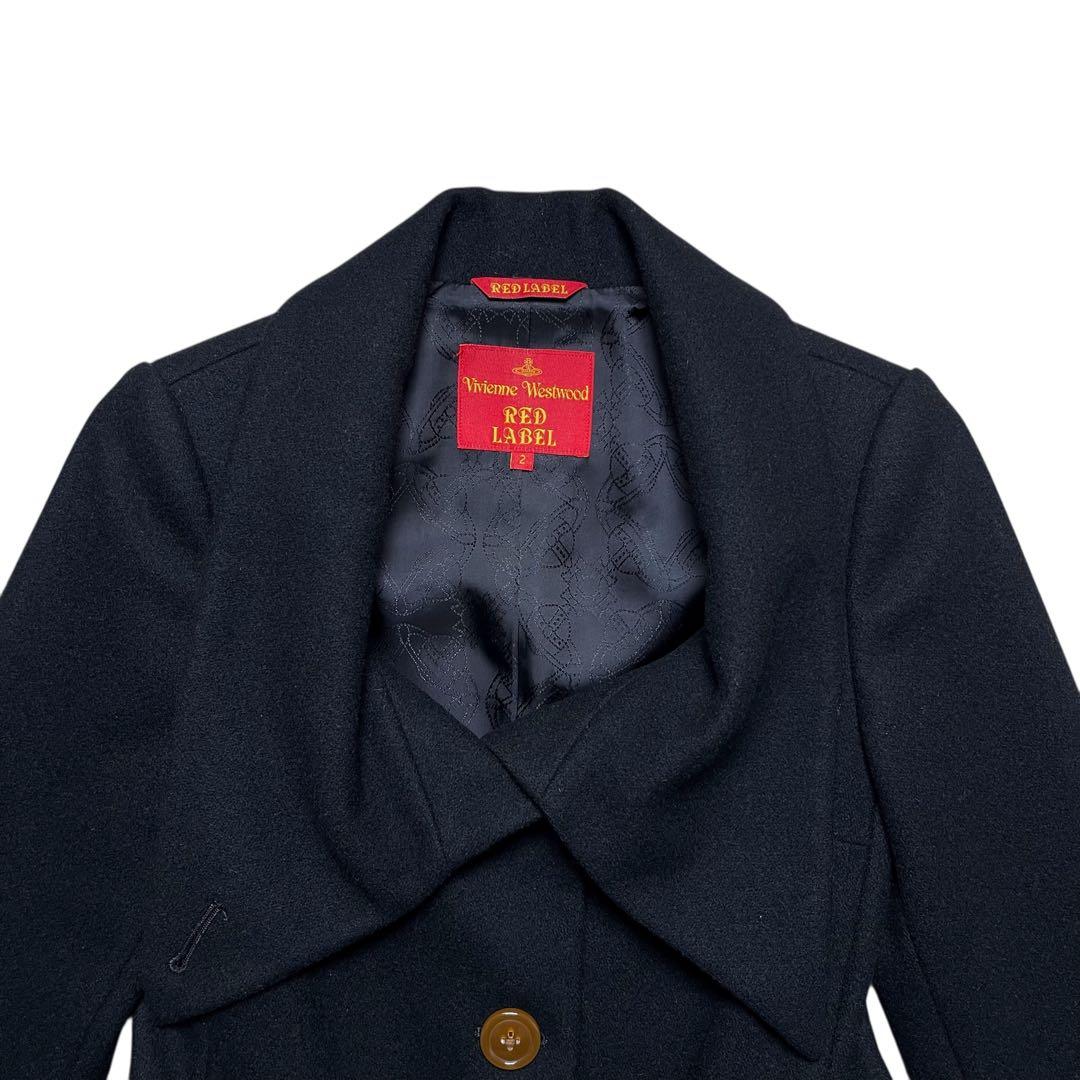 極美品【Vivienne Westwood】変形 襟 コート オーブ釦 総柄裏地