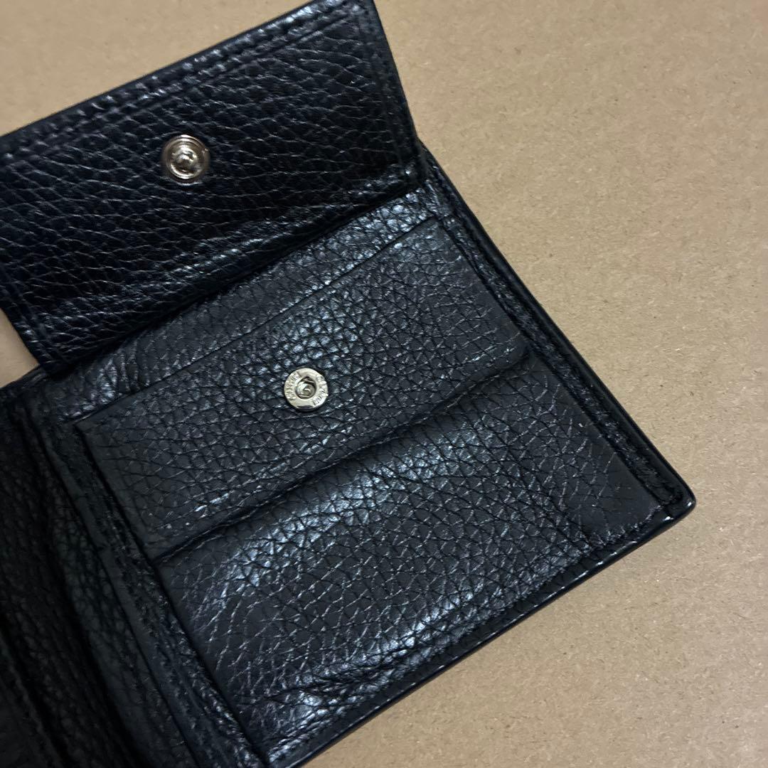 r*様 GUCCI グッチ ブラック レザー 二つ折り財布