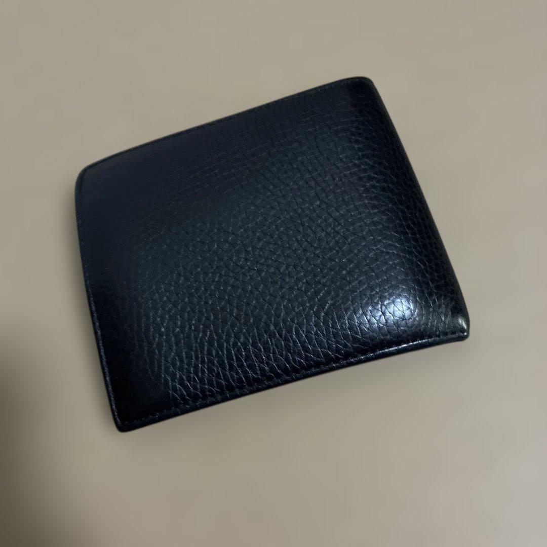 r*様 GUCCI グッチ ブラック レザー 二つ折り財布