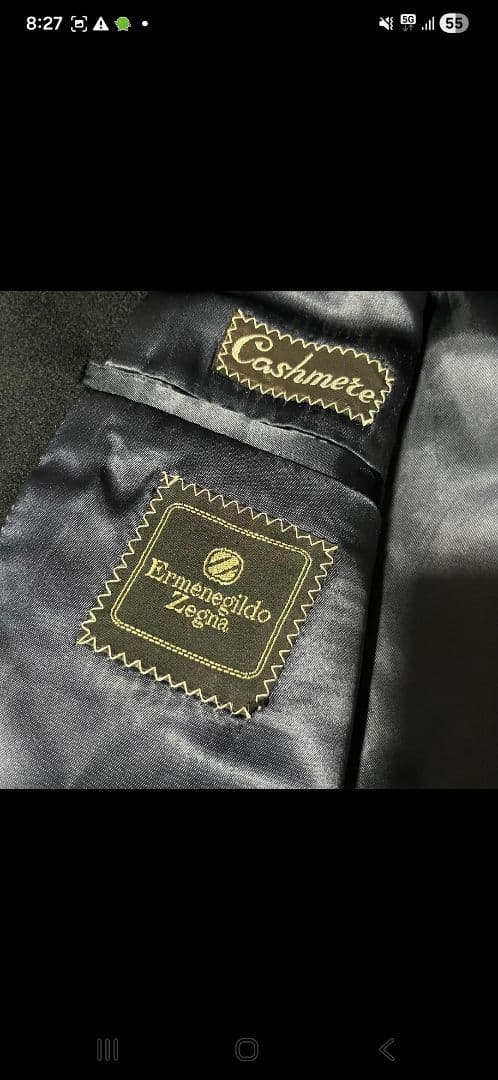 あ*郎様 美品 イタリア製 ゼニヤ カシミヤ90% ダブルブレスト コート 50