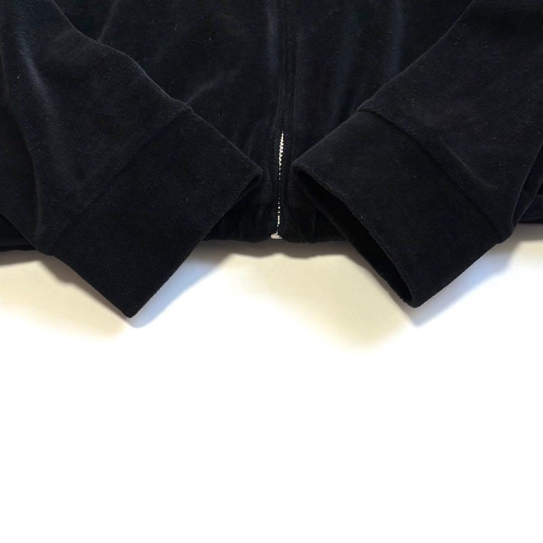 PRADA ロゴデザイン ベロアパーカー S ブラック