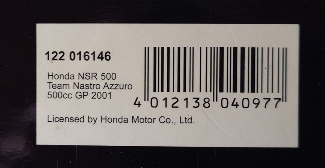 MINICHAMPS 1/12 HONDA NSR500 2001 V·ロッシ