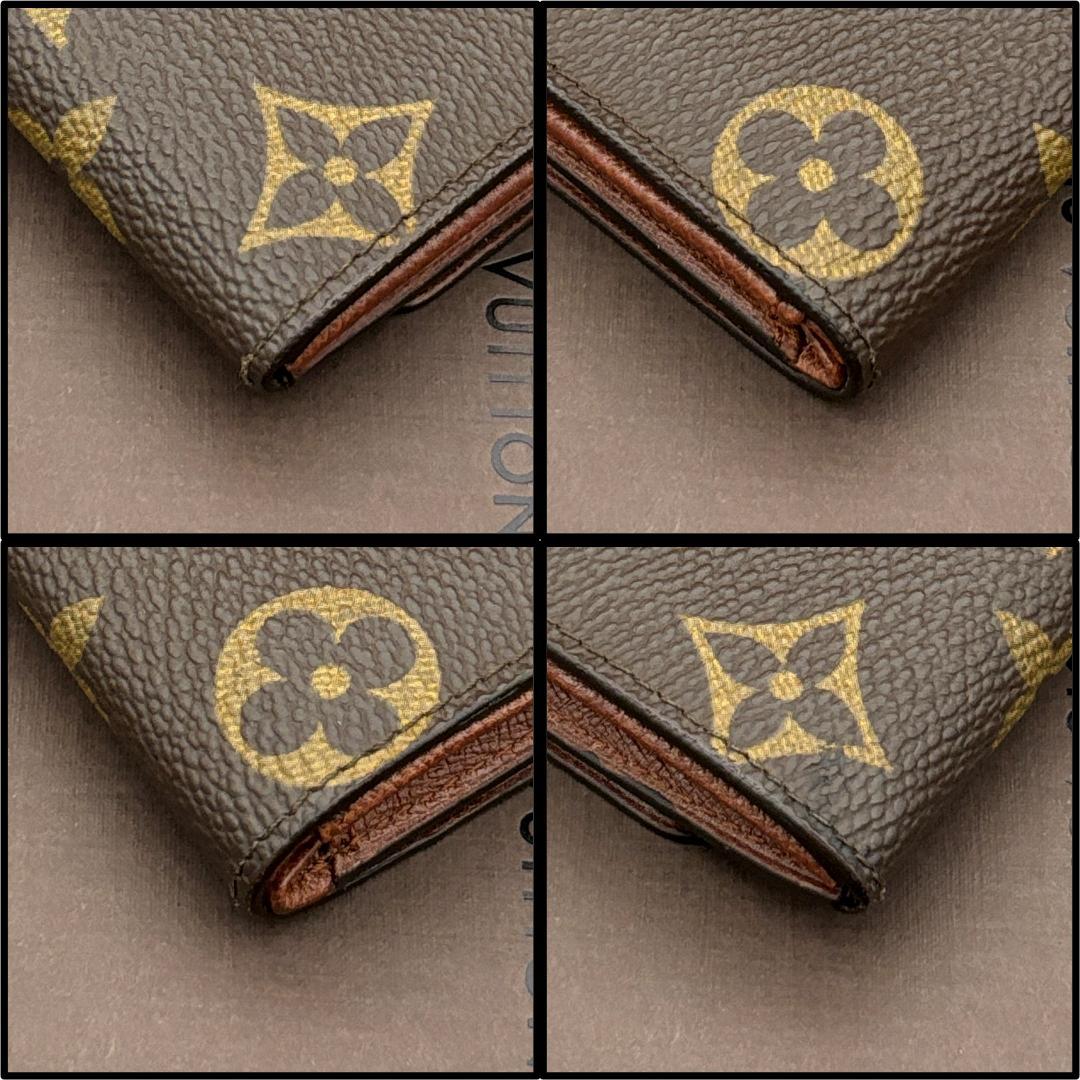 ルイヴィトン ケース 小銭入れ 財布 モノグラム ポルトモネプラ ブラウン