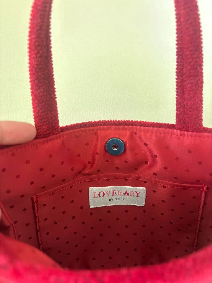 フェイラー　ラブラリーハート　バッグ　ダークレッド