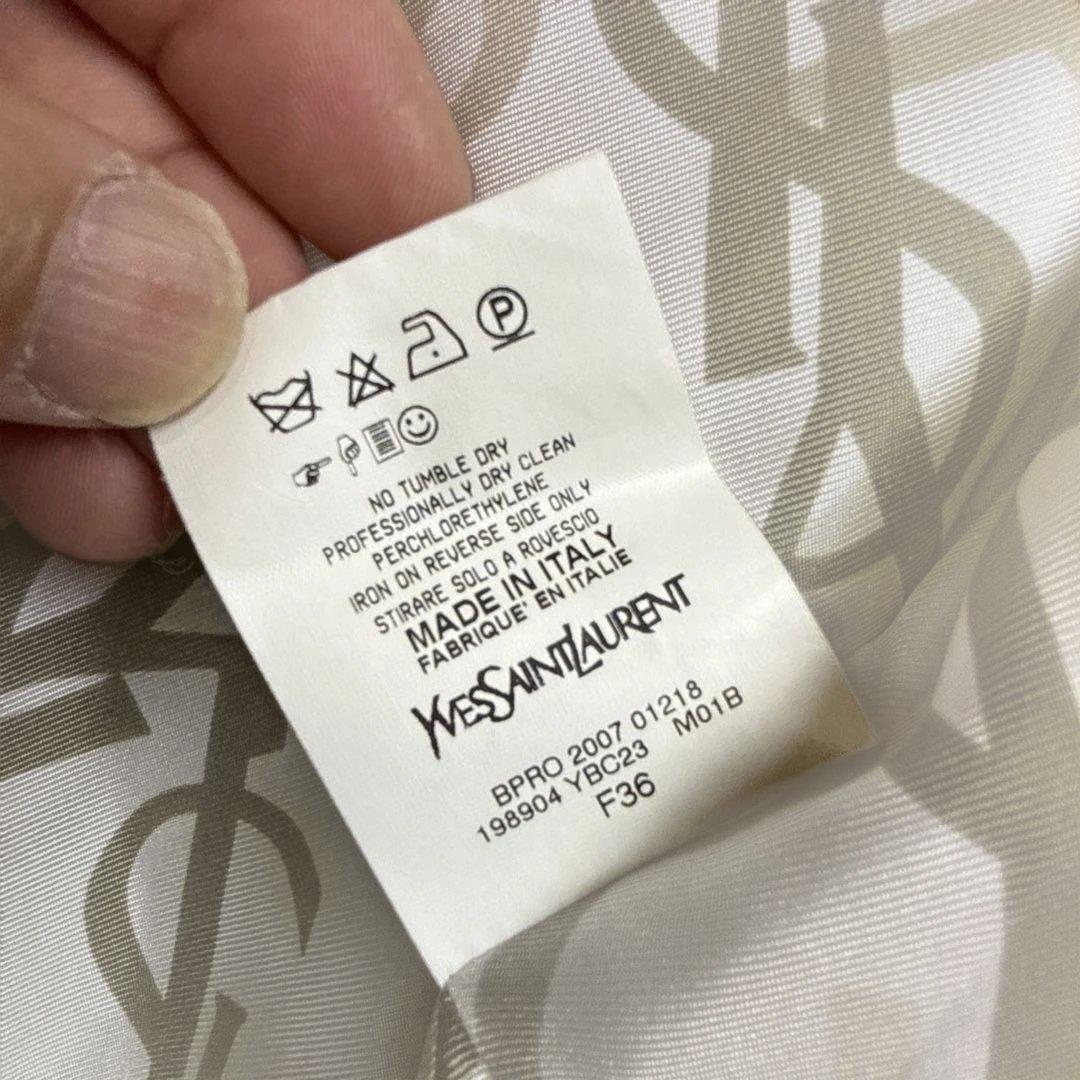 イヴサンローラン　トレンチコート　ネイビー　Sサイズ　イタリア製