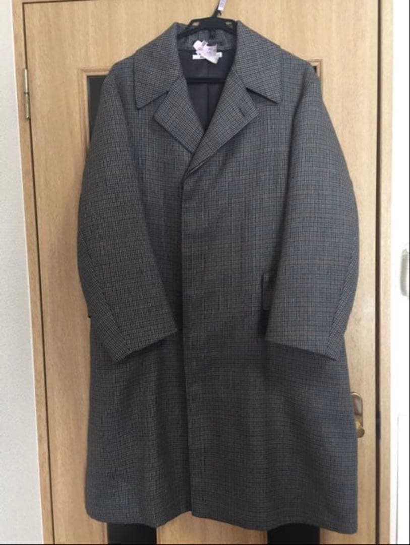 AURALEE 18AW ダブルフェイスチェックステンカラーコート