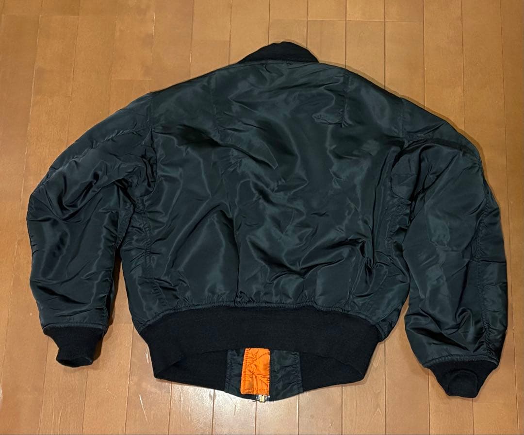 美品✨ 80s USA製 Alpha MA-1 黒 短丈