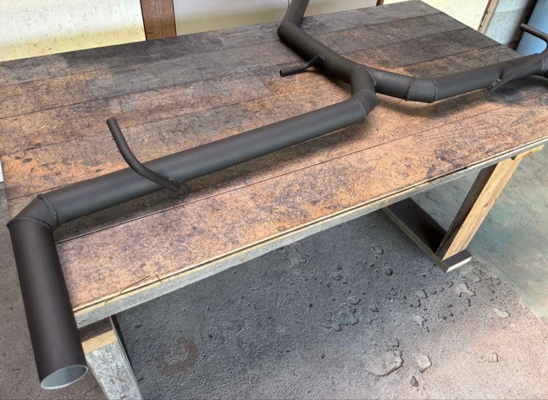 80系ハリアー！ガソリンストレートマフラー！モデリスタマフラーカッター対応！