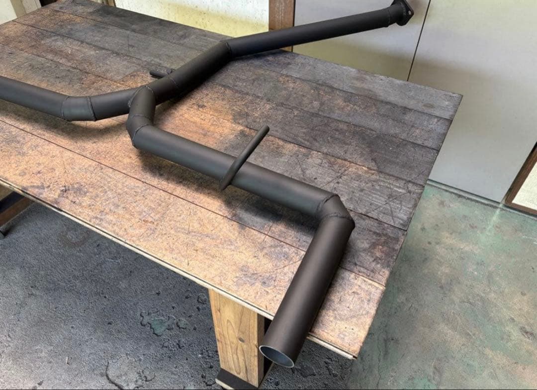 80系ハリアー！ガソリンストレートマフラー！モデリスタマフラーカッター対応！