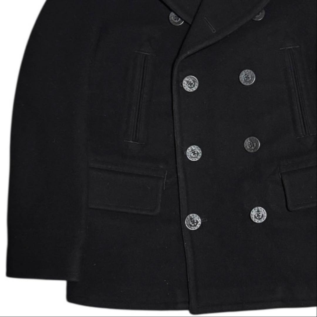 POLO RALPH LAUREN 碇釦 ウール ピーコート ブラック XL