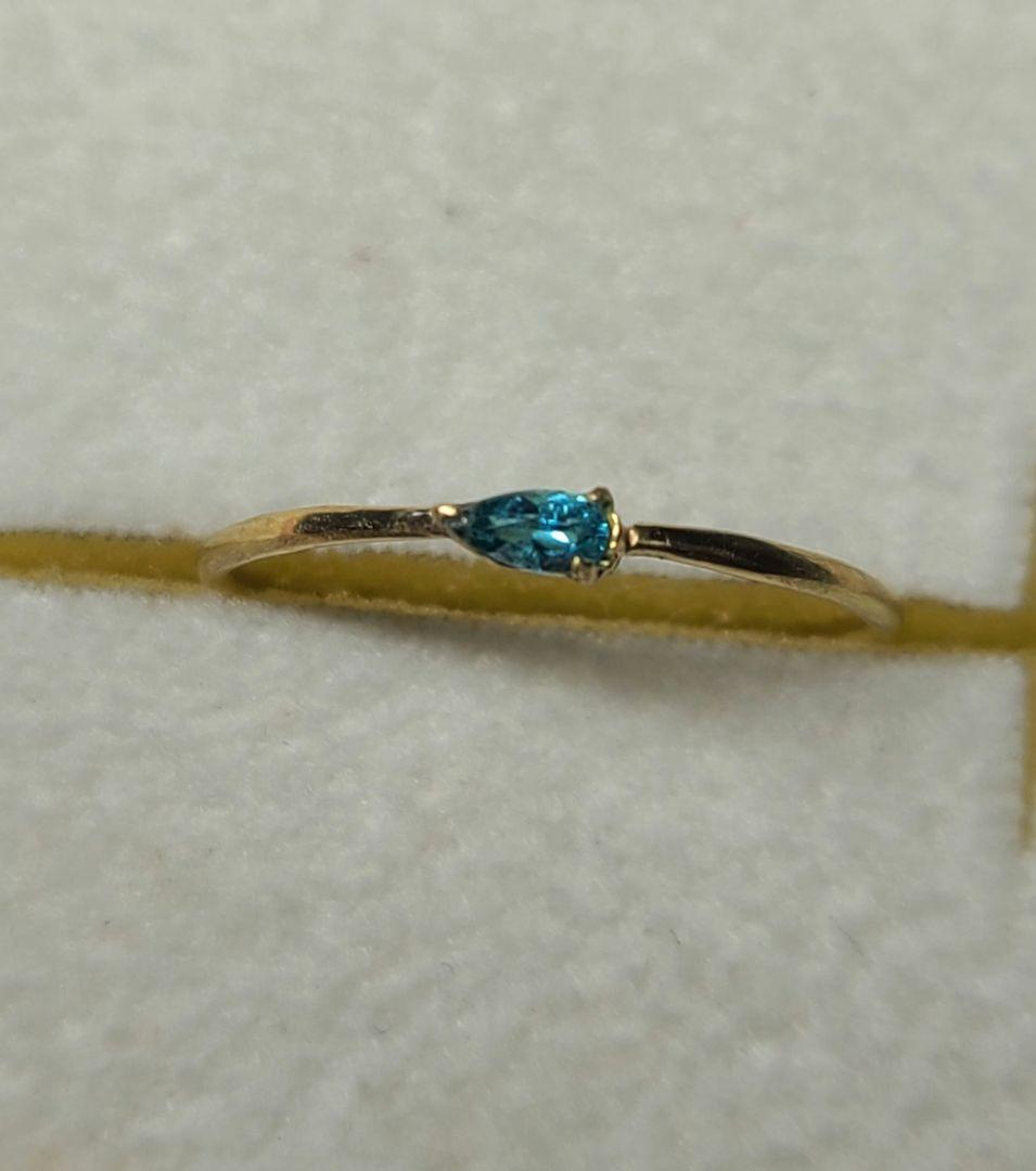 美しい沸き上がるブルーネオン★ブラジルバターリャパライバトルマリン18Kリング★