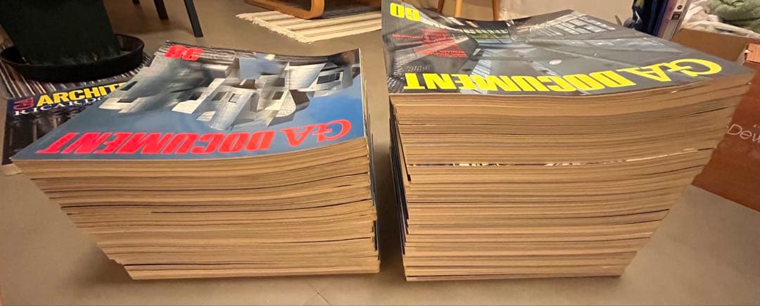 建築専門誌　GA DOCUMENT 38〜88