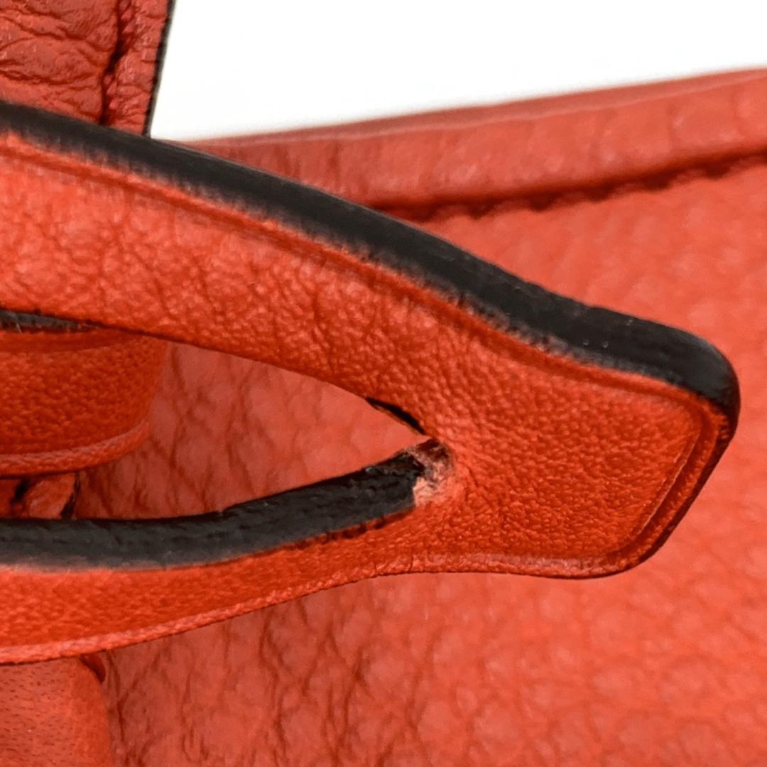 ロエベ ヘリテージ トートバッグ 本革 コーラルレッド オレンジレッド 紅色