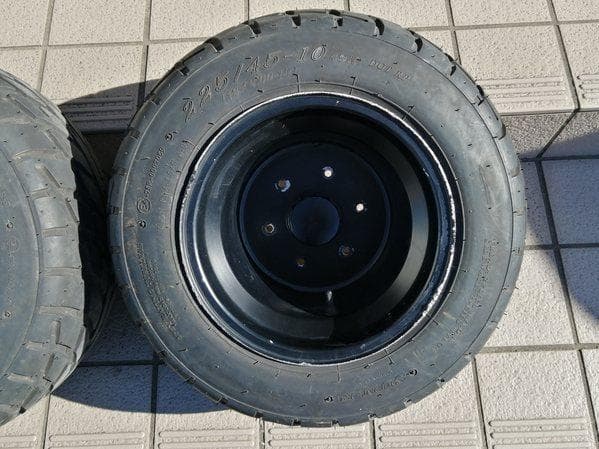 キャノピー・UP・X用 アルミホイール タイヤ 225/45-10 2本セット