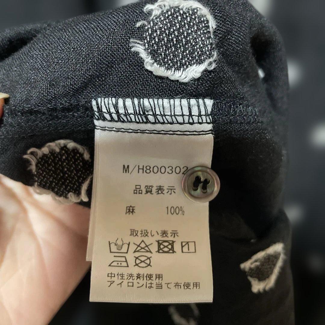 ICHI Antiquités ドット柄シャツワンピース