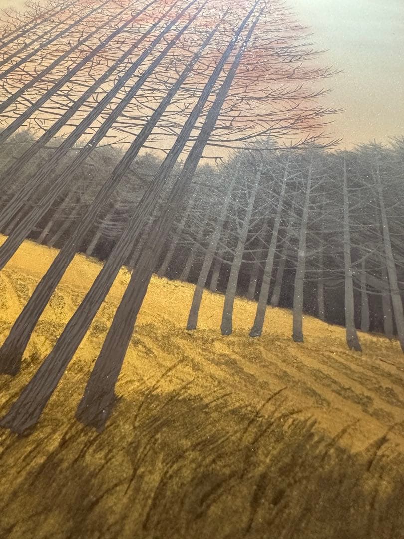 遠山幸男　日本画　絵画　風景画　岩絵具　曙光