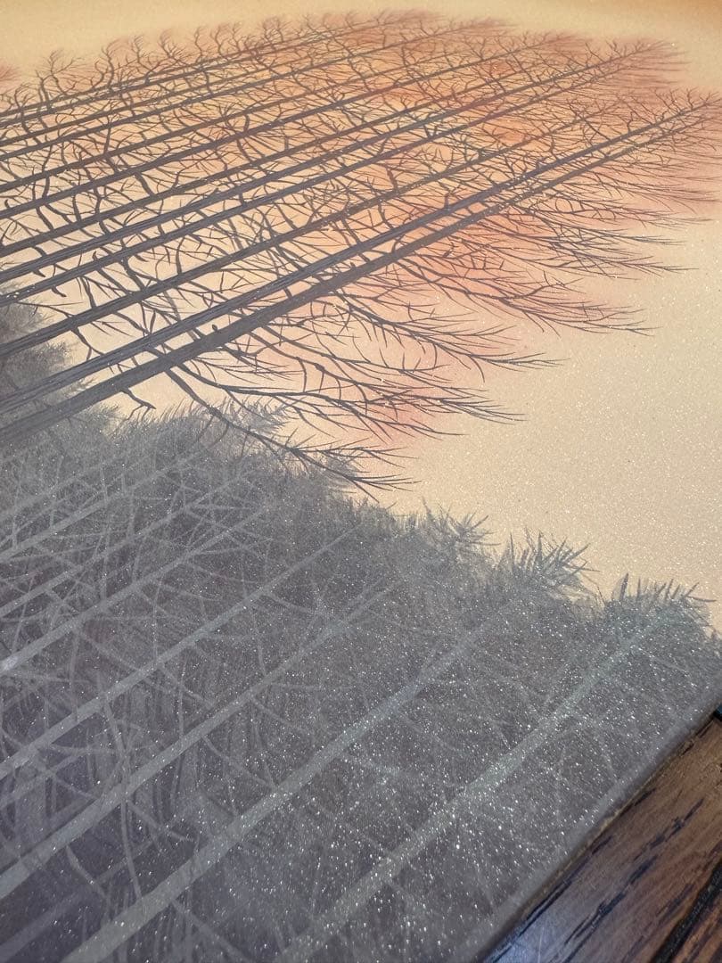 遠山幸男　日本画　絵画　風景画　岩絵具　曙光