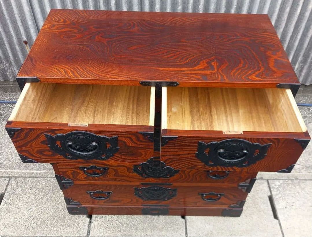 美品　岩谷堂箪笥 整理箪笥 時代箪笥 和箪笥 伝統工芸 南部鉄器 民芸家具